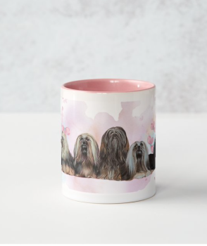 Lhasa Apso Frühlingstasse