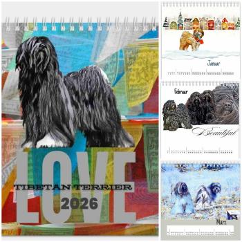 Tibet Terrier Tischkalender 2026