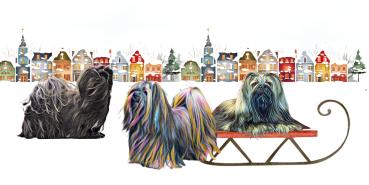Preview: Windlicht I – Lhasa Apso Winterzauber