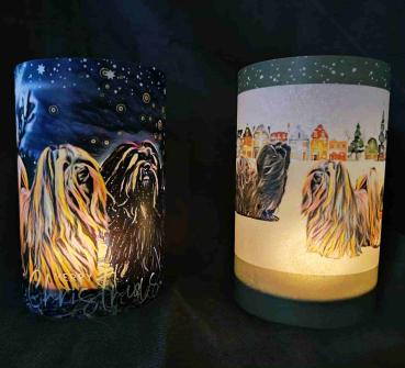 Lhasa Apso Windlichter – Duo Set