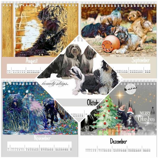 Tibetan Terrier Desk Calendar 2026 – Art Edition