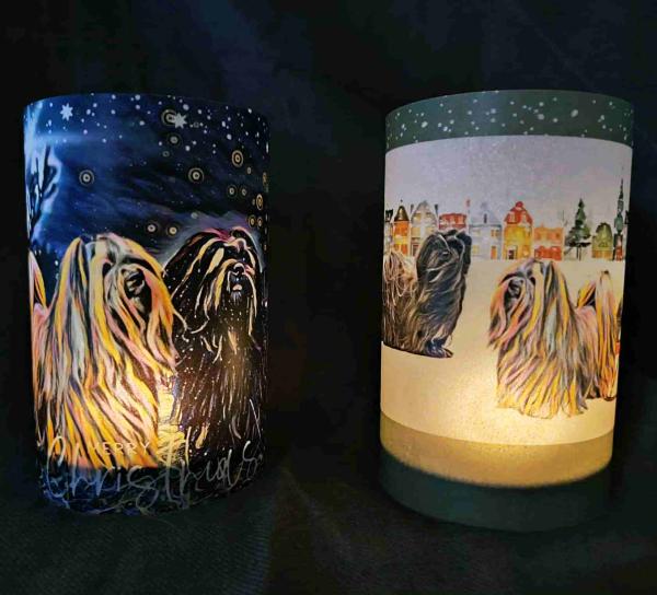 Lhasa Apso Wind Light Duo